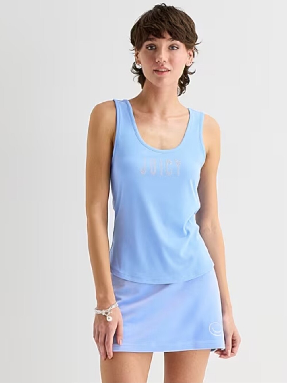 Light Blue Juicy Couture Women's Scoop Neck Tank Top